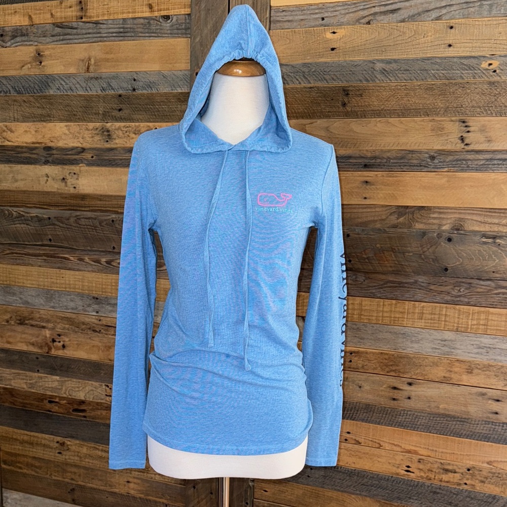 Vineyard Vines Women's Blue Hoodie Top
